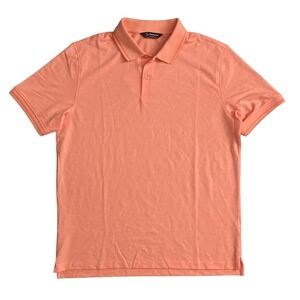 NWT Member's Mark Men's Stretch Classic Fit Pique Polo Peach Surf Small